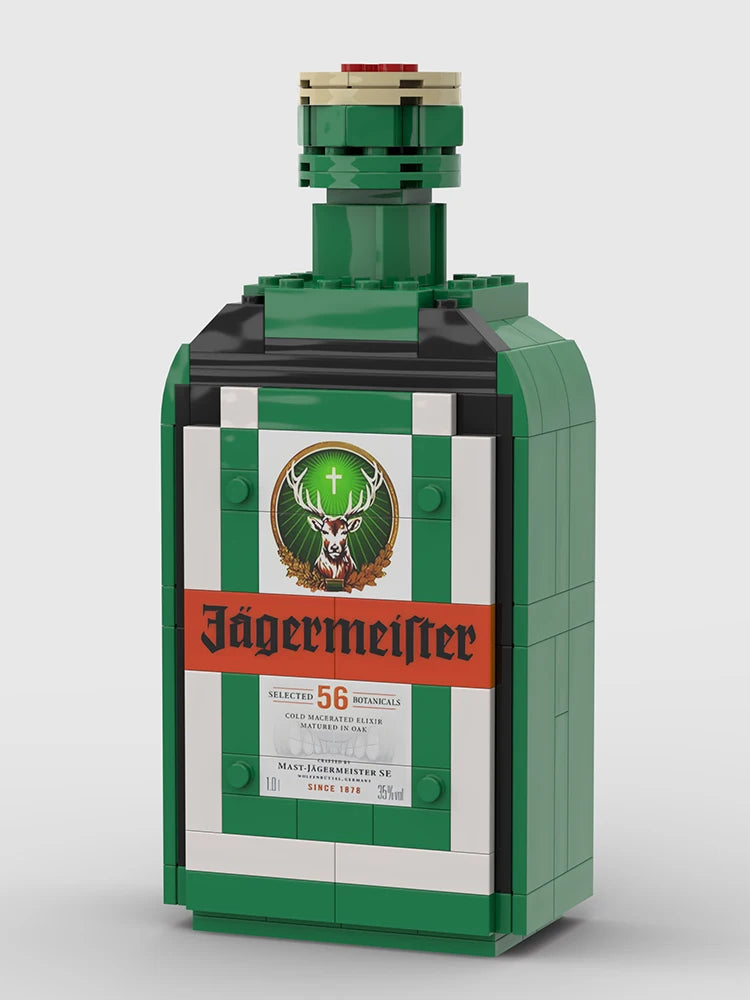 No Box Creative Whiskey Bottle Building Blocks, 3D Puzzle DIY Model Kits for Adults, Home Bar Decoration, 10 Styles Available