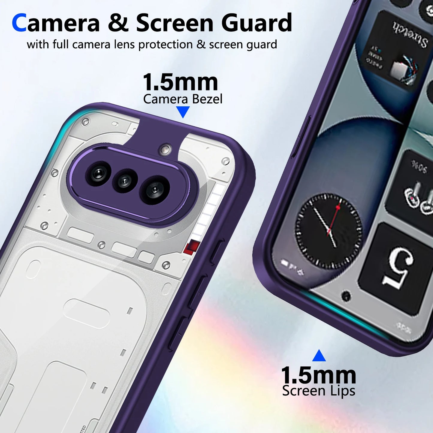 Nothing Phone 4A Case Plating Silicone Bumper Shockproof Clear Back Cover Hard Phone Case for Nothing Phone 4A Phone4A 2026 A069