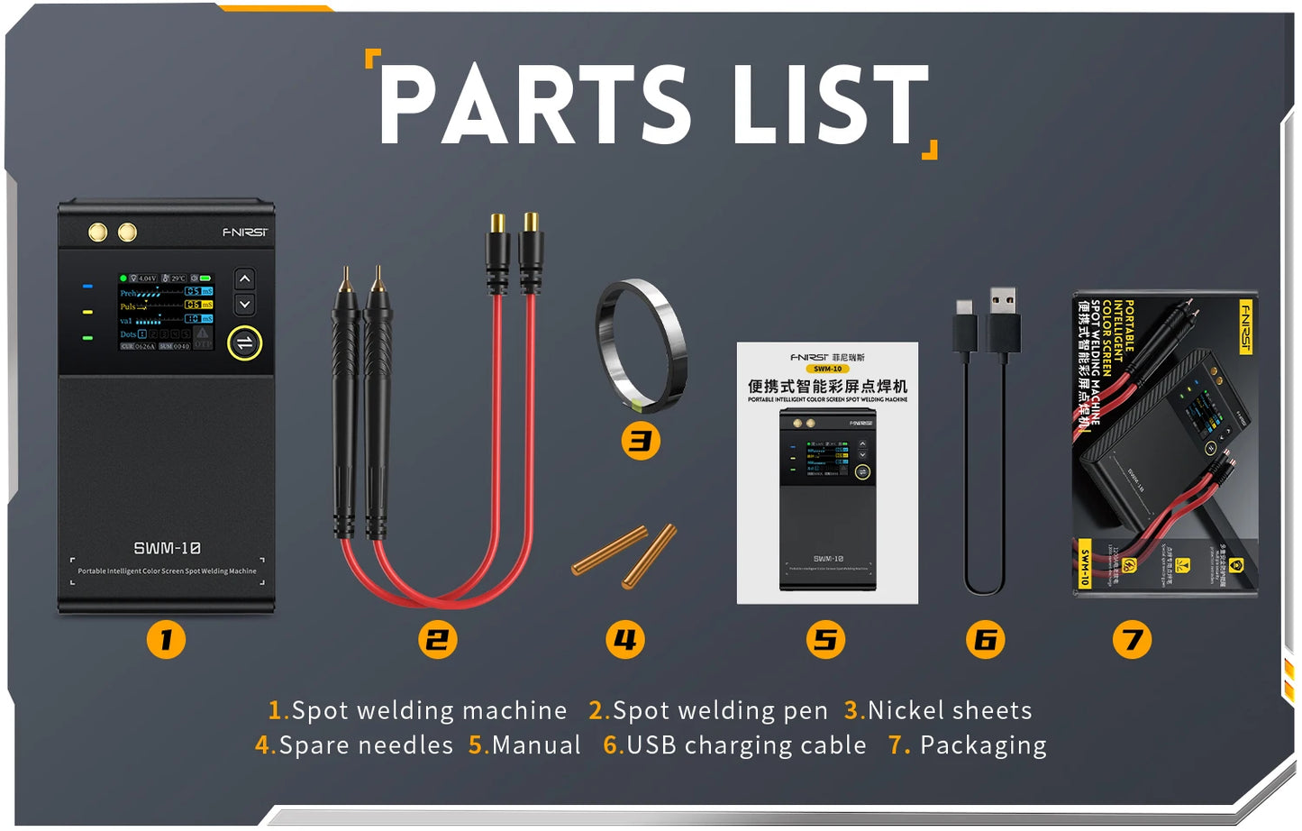 FNIRSI SWM-10 Portable Battery Spot Welder DIY Mini Welding Machine 18650 Battery Pack Welding Tool 5000mah Weldable 0.25mm