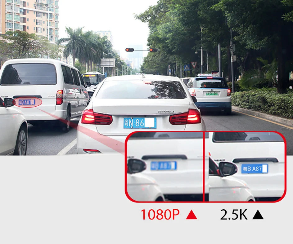 Dash Cam Touch GPS WIFI 24h Night Vision 10 Inch 2.5K+1080P Rearview Mirror Sony Rear Camera Car DVR Black Box 70mai Dashcam