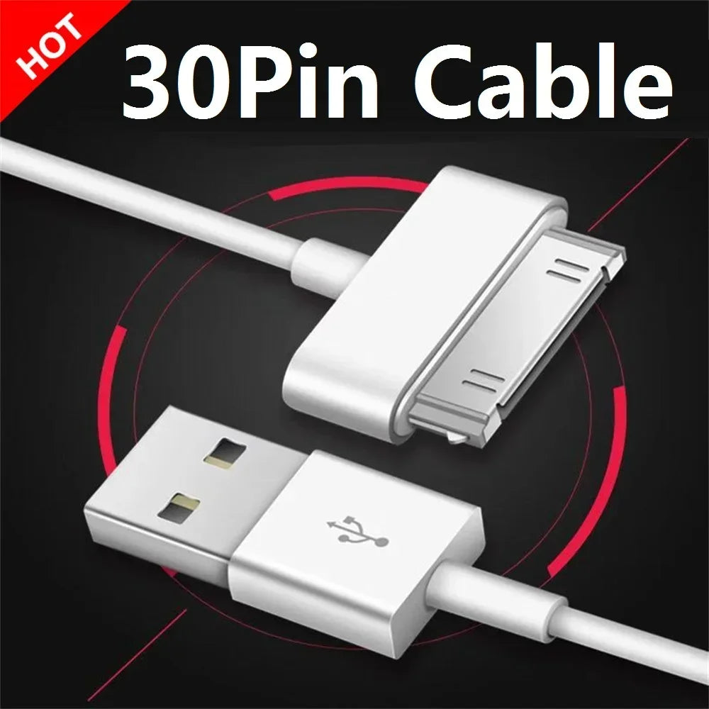 30 Pin USB Charger Cable For IPhone 4 4s 3G 3GS iPad 1 2 3 iPod Adapter Accessories Nano Touch Charging Data Cable Usb Charger