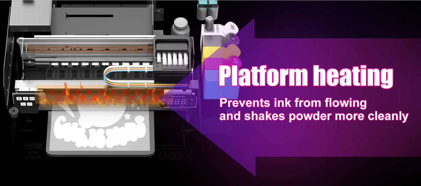 8 Inch A4 DTF Printer Bundle-L800 Direct to Film Printing Machine A4 with DTF Oven DTF Printer A4 for T-Shirts fabrics hoodies
