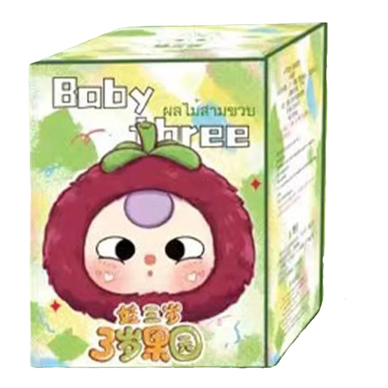 Baby Three Cute Fruit Plush Series Mystery Box Toy Doll Baby Three Guess Bag Stuffed Doll Blind Box Girls Cute Birthday Gifts
