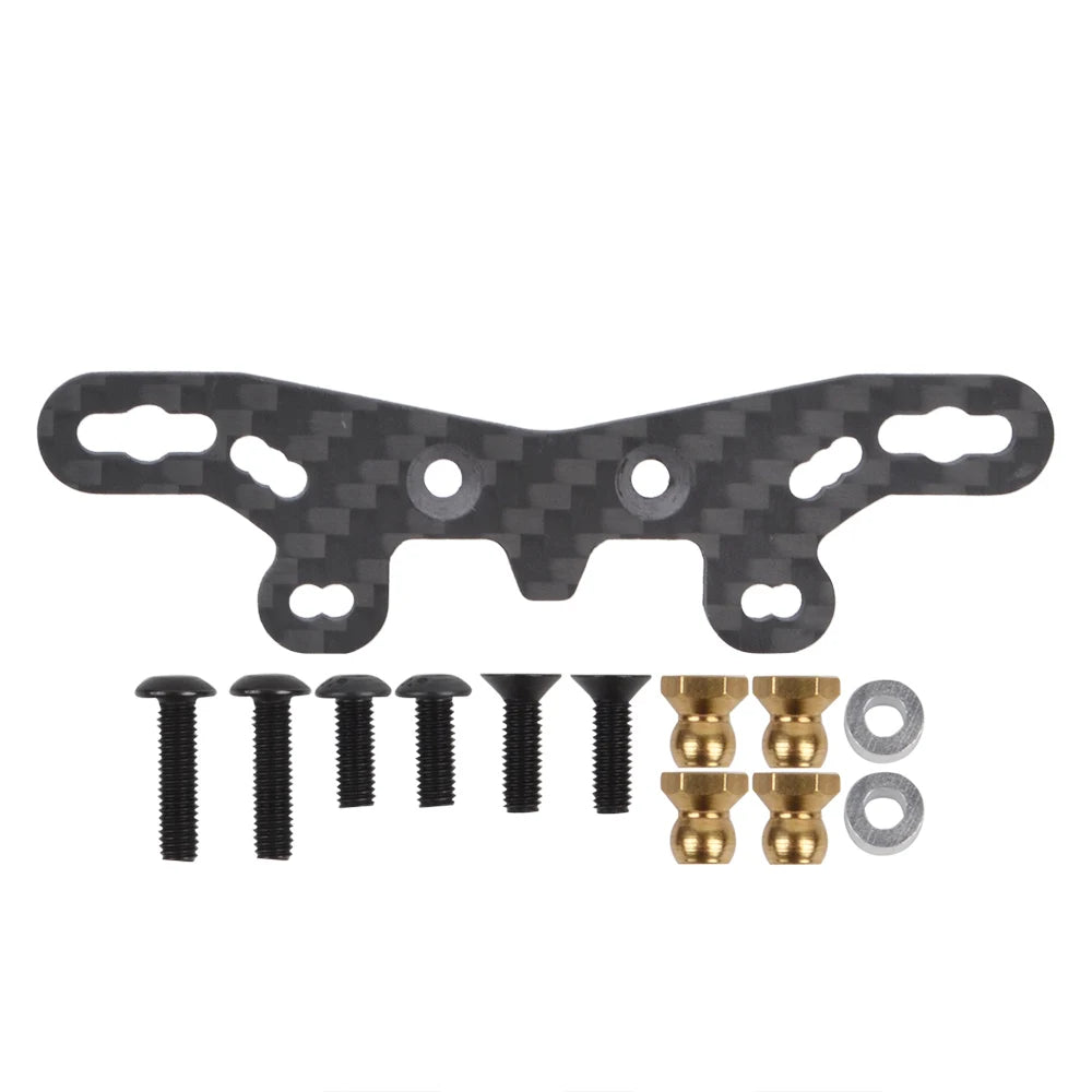 Carbon Fibre Shock Damper Stay Battery Plate Upper Deck for Tamiya TT02 TYPE-SR TT-02D 1/10 RC Car Accessories Upgrade Parts