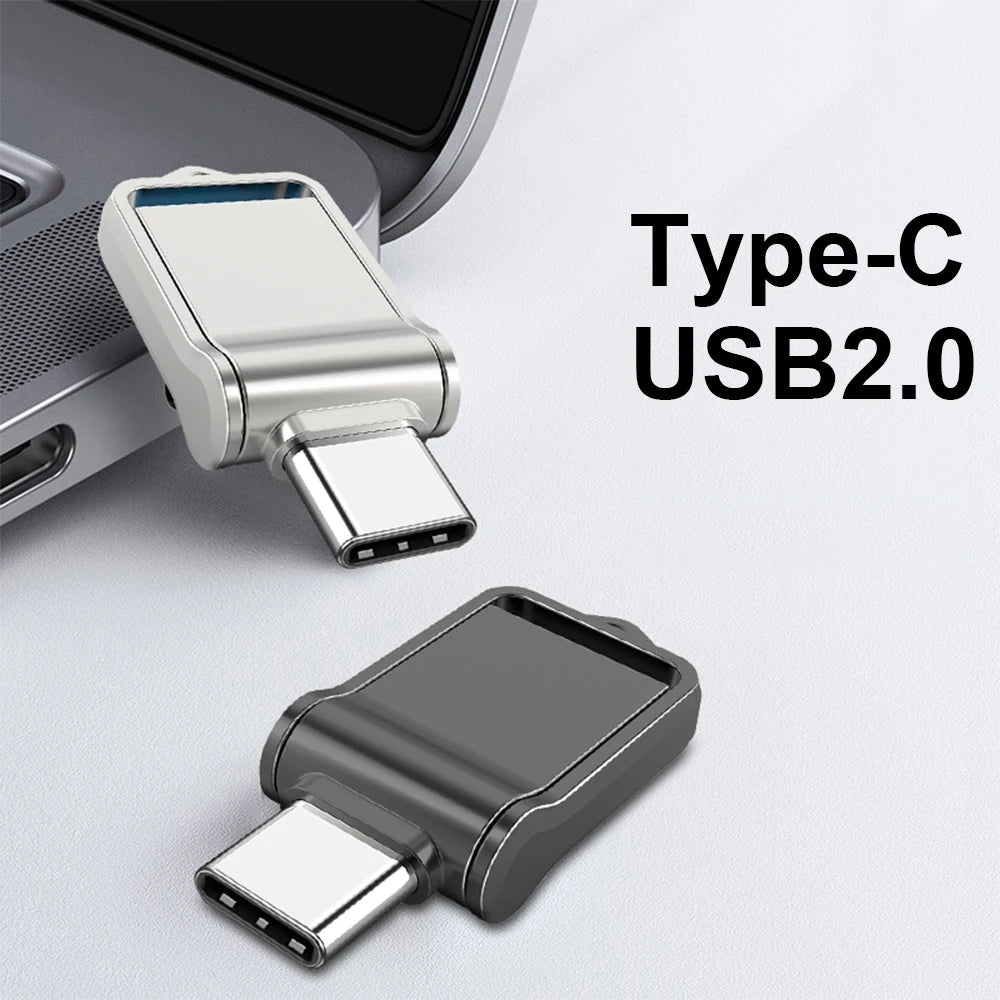 Mini TYPE C USB 2.0 Dual Flash Drive 64GB Tiny Pen Drive 32GB memoria usb Memory Disk 64G 32GB Pendrives cle usb