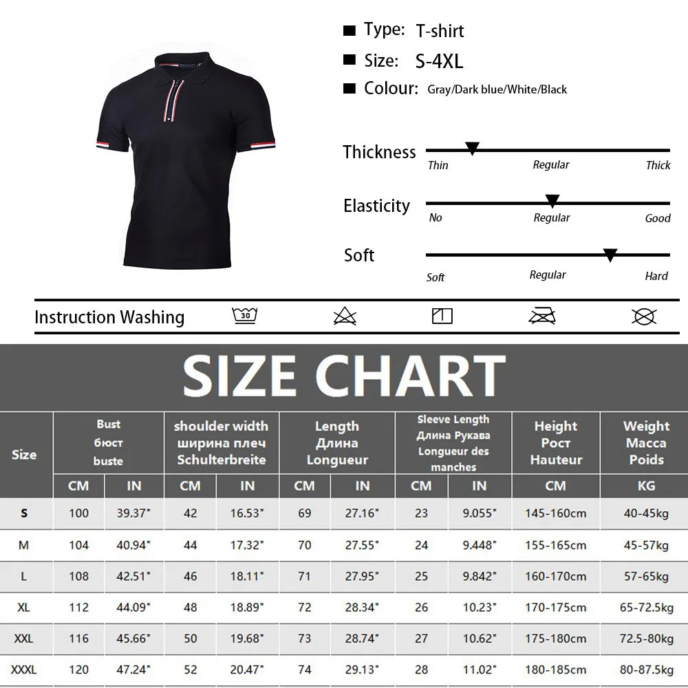 Summer Polos T-shirts Mens Breathable Sport Hiking Shirts Casual Golf Polos T-Shirt Short Sleeve Tops With Pocket Men's Clothing