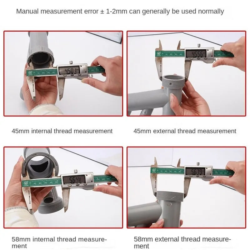 Sink Drain Pipe Adapter Y Shaped Basin Sewer Branch Connector Overflow Tube Thread Hose Joint for Kitchen Bathroom Accessories