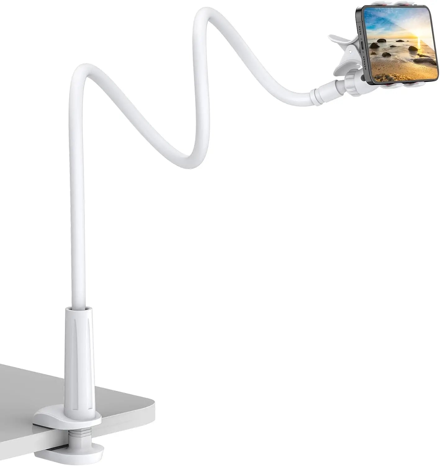 100cm 39.37" Phone Holder Stand Lazy Bracket Headrest Bed 360 Flexible Long Arms Clamp Mount For iPhone Samsung 3.5~6.7" Devices