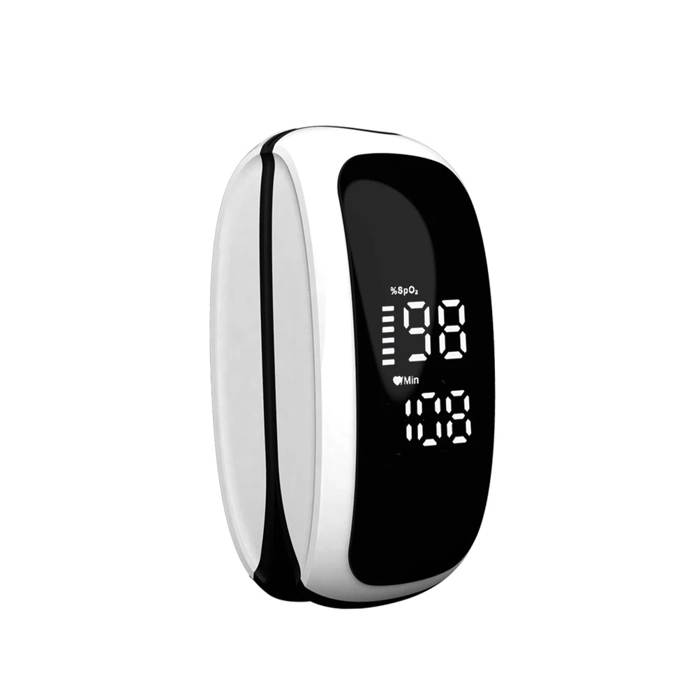 Rechargeable Medical Oximeter Strap Lanyard Fingertip Pulse Oximeter Blood Oxygen Saturation Monitor Digital LED Display Child
