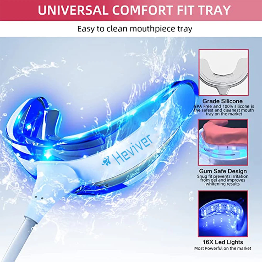 3 In1 Teeth Whitening Lights LED USB Rechargeable Oral and Dental Care Blue Light Whitening Teeth Bleach Clean Home Travel