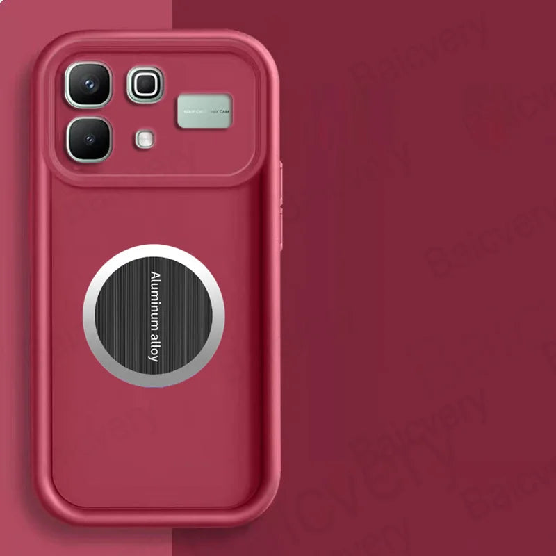 With Iron Sheet Sticker Case For Infinix NOTE 60 5G Soft For Infinix NOTE 60 Pro 5G Cover