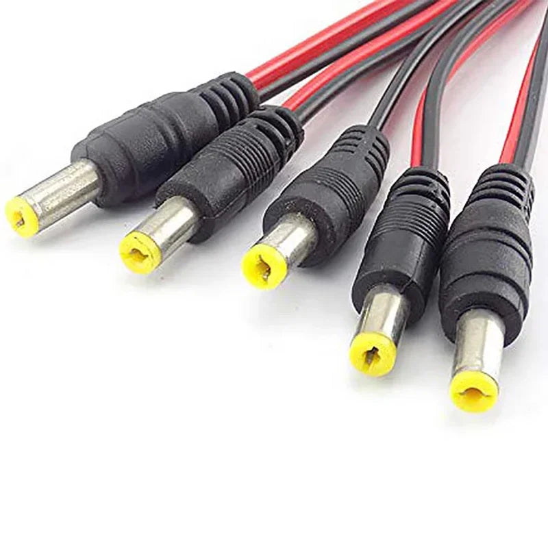 5Pcs 10Pcs 5.5x2.1mm Male Female Plug 12V DC Power Pigtail Cable Jack for CCTV Camera Connector Tail Extension 24V DC Wire