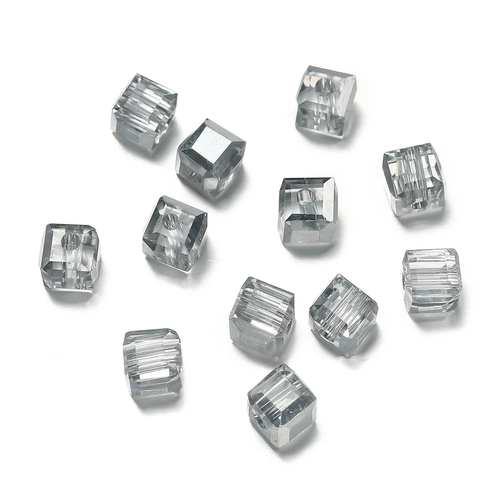 10pcs/Lot 6mm Crystal Square Bead Faceted Exquisite Beads for Jewelry Making DIY Charms Bracelet Necklace Accessories