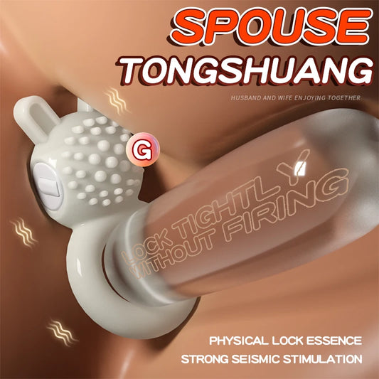 Vibrating Cock Ring for Men Ejaculation Delay Male Erectile Penis Ring G-Spot Clitoris Anal Stimulator Sex Toy for Couples