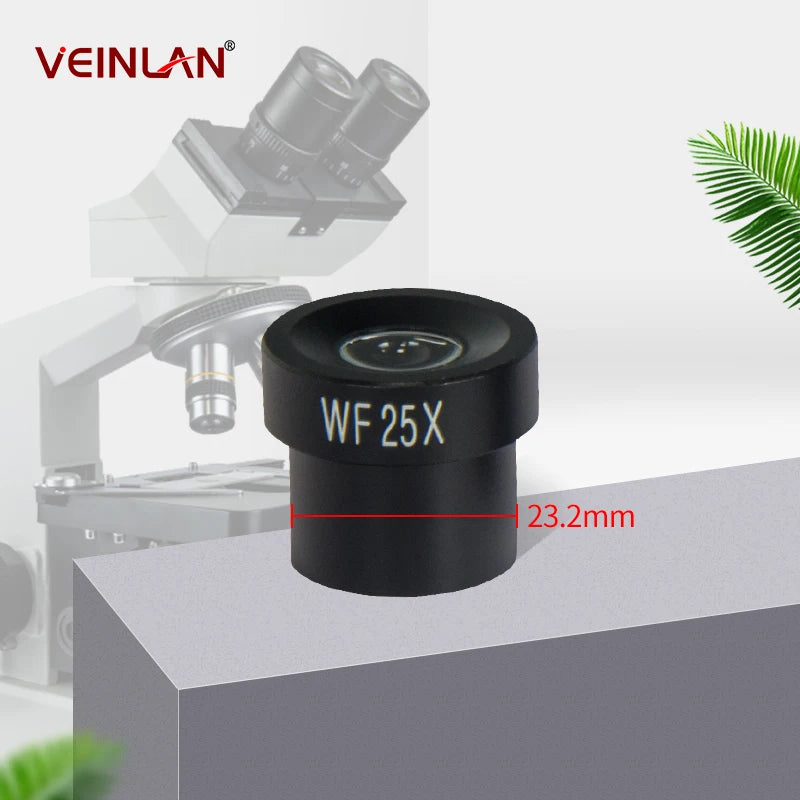Bioscopic microscope eyepiece, Wf5X, Wf10X, Wf15X, Wf16X, Wf20X, Wf25, installation size 23.2 millimeters.