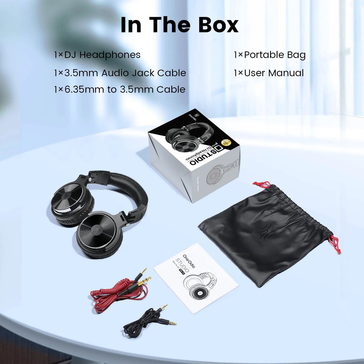 Oneodio Pro 10 Over Ear Headphones Hifi Studio DJ Headphone Wired Monitor Music Headset Earphone With Mic For Phone Computer PC