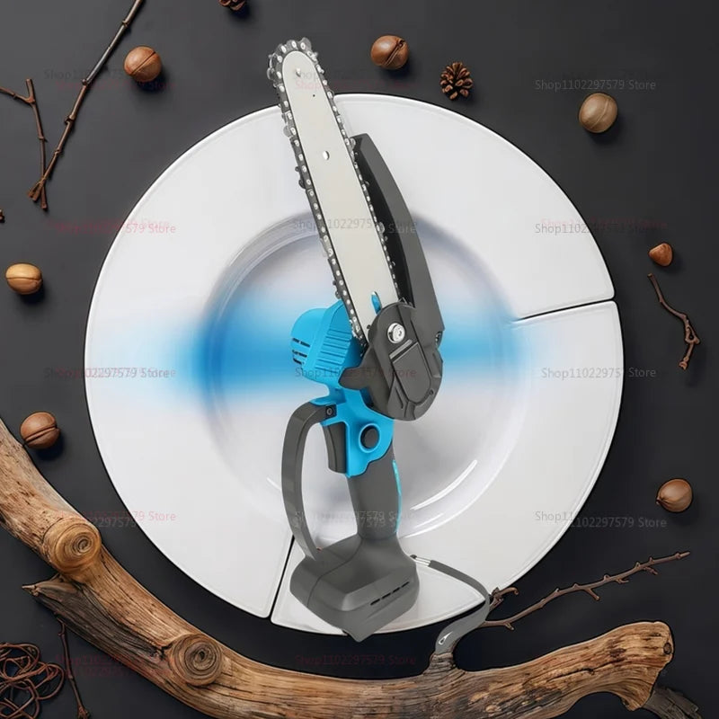 Chainsaw No Battery Small Handheld Electric 6 Inch Logging Saw Mini Portable Wood Cutting Tool Perfect for Tree Branches