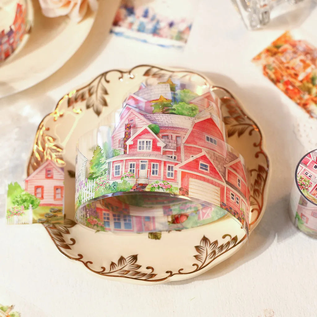 Journamm 45mm*2m PET Tapes European Castle Theme Decor Junk Journal DIY Scrapbooking School Supplies Collage Tapes