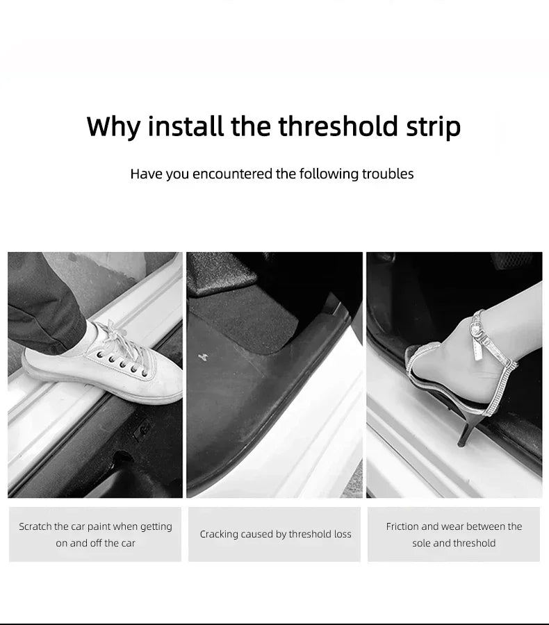 5Pcs Car Door Sticker Threshold Anti Scratch Decals Accessories For Honda Civic Fit Accord City Vezel CR-V S660 Odyssey HR-V