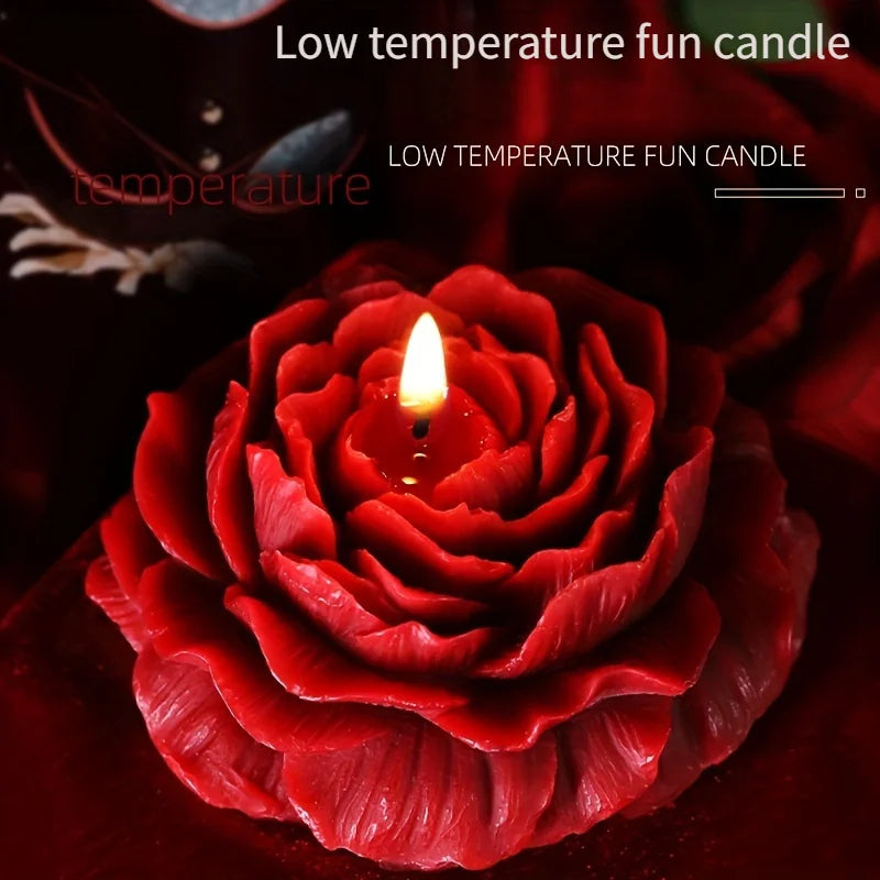 JIUUY Husband and Wife Fun Low Temperature Drip Wax Peony Flower Candle SM Flirt Foreplay Artifact Scented Candle Adult Products