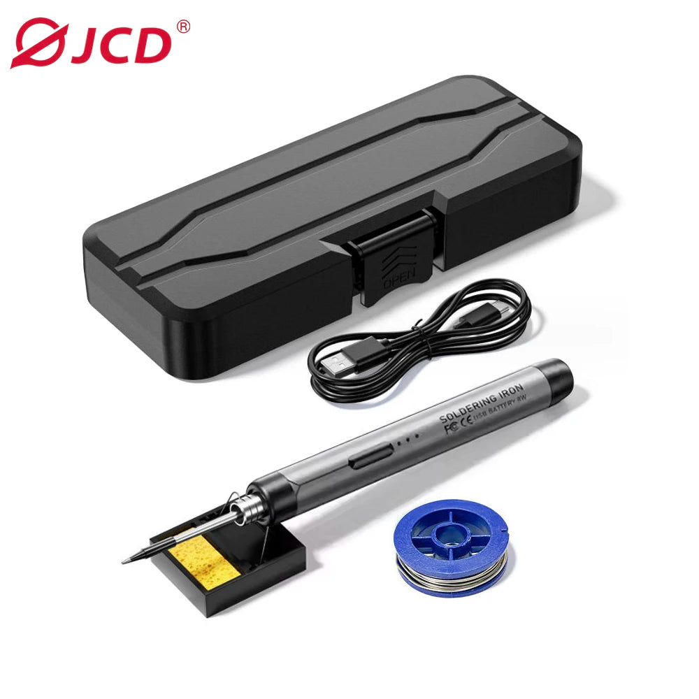 Cordless USB Digital Soldering Iron Adjustable Temperature 300-450℃ Type-C 1000mAh Battery Intelligent Solder Welding Iron Tool