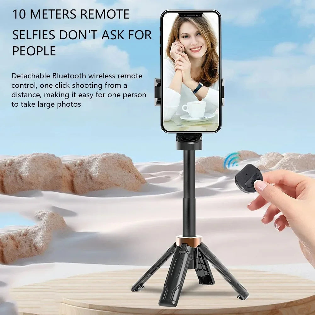 Super Mini Selfie Stick Portable Phone Holder Shooting Aid Versatile Integrated Design Bluetooth Remote For Live Broadcas