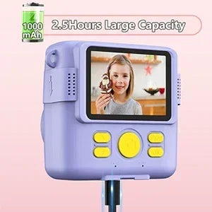Portable Instant Print Camera for Kids - 1080P HD Video Camera with 3 Rolls Photo Paper and 32GB Card, Perfect Toy for Toddlers