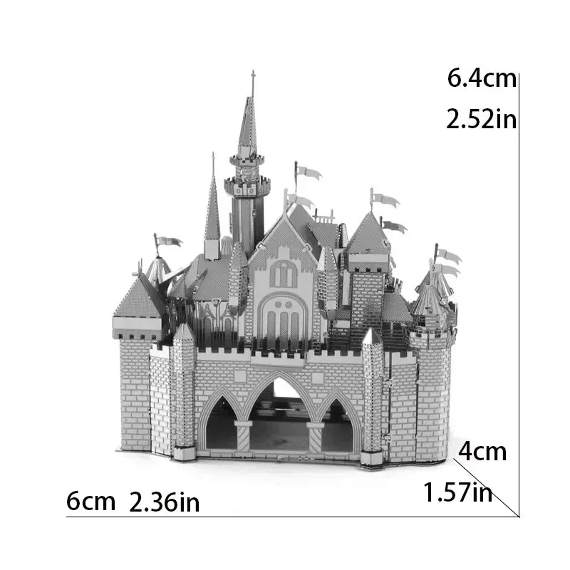 3D Metal Assembly Model World Building Handmade DIY Puzzle Adult Kids Toy Style Gift Fighter Castle Drum Metal Puzzle