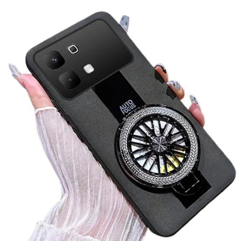 For Infinix Note 60 Pro 5G Solid color synthetic leather silicone shell with heat dissipation bracket For Infinix Note 60 Pro 5G