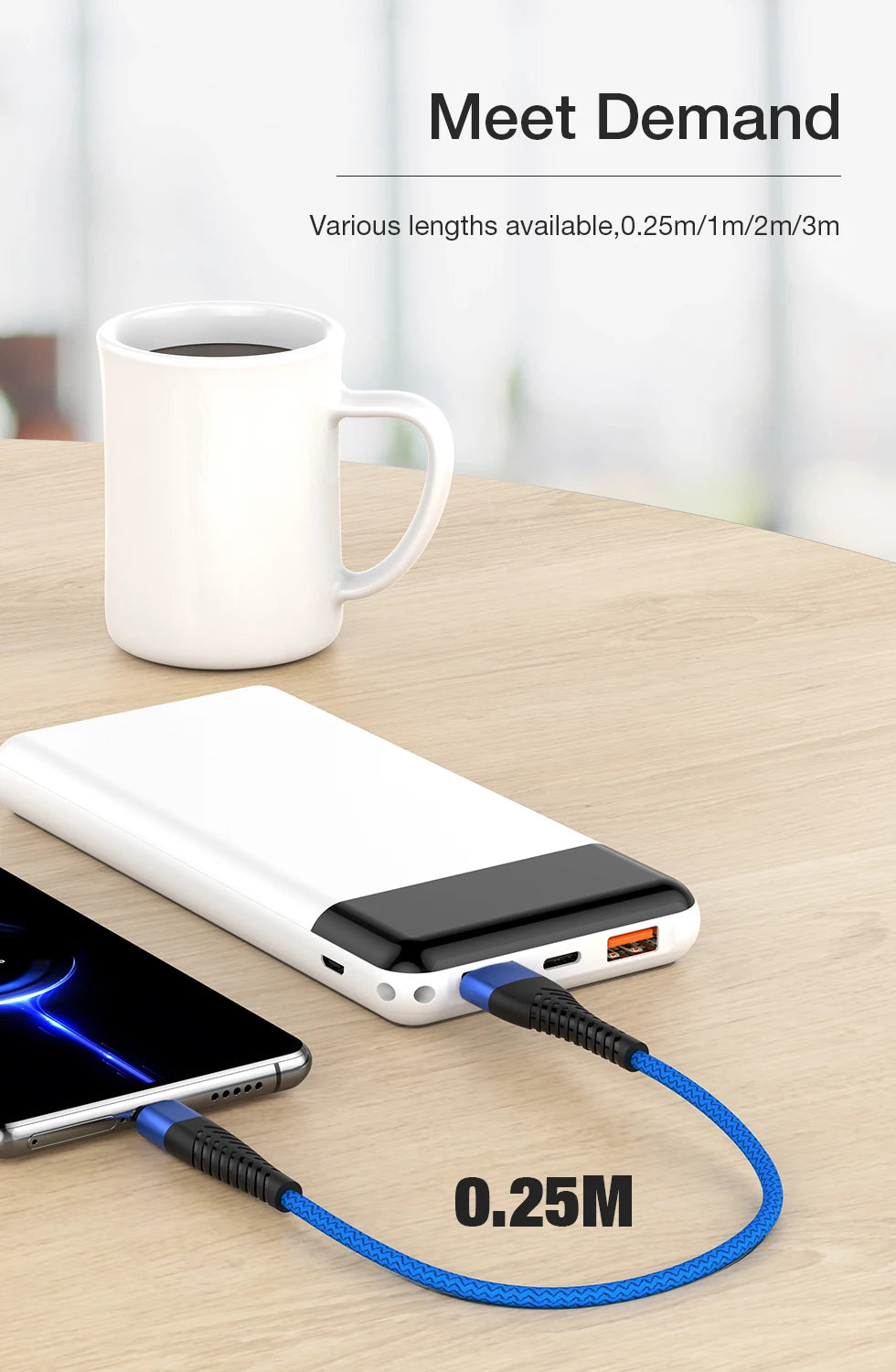 USB Type C Cable for Samsung S10 S20 S21 S22 3A Fast Charging Type-C Phone Charge Wire USB C Cable for Xiaomi Redmi note 11 3M