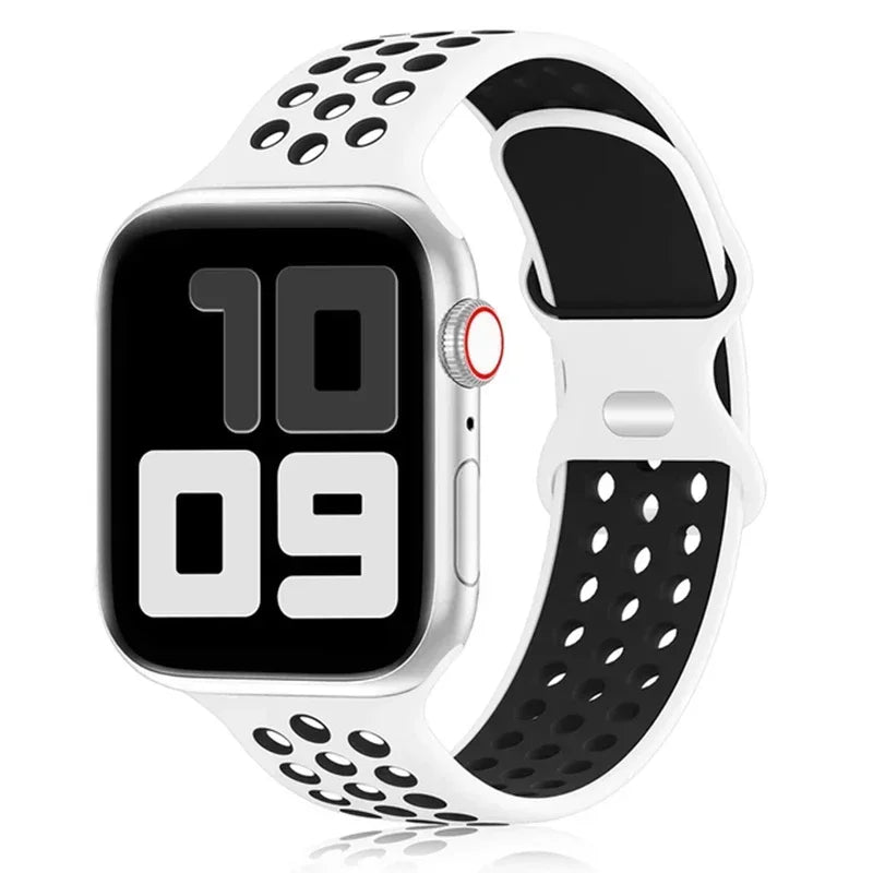 Strap For Apple Watch Band 49mm 44mm 45mm 42mm 41mm 38mm 40mm correa Silicone sports bracelet iwatch 8 SE 7 6 5 Ultra 49mm