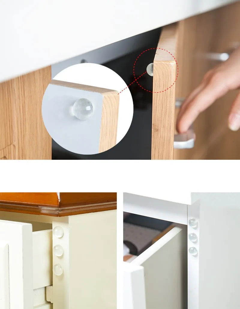100Pcs Self Adhesive Door Stopper Rubber Damper Buffer Cabinet Bumpers Silicone Furniture Pads Cushion Protective Pads