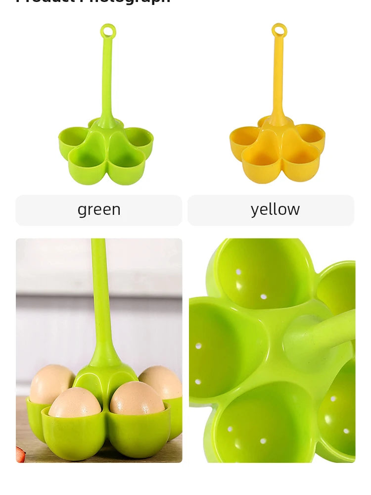 5 Hole Silicone Egg Cooker High Temperature Resistant Steamed Egg Tray Food Grade Complementary Food Tools