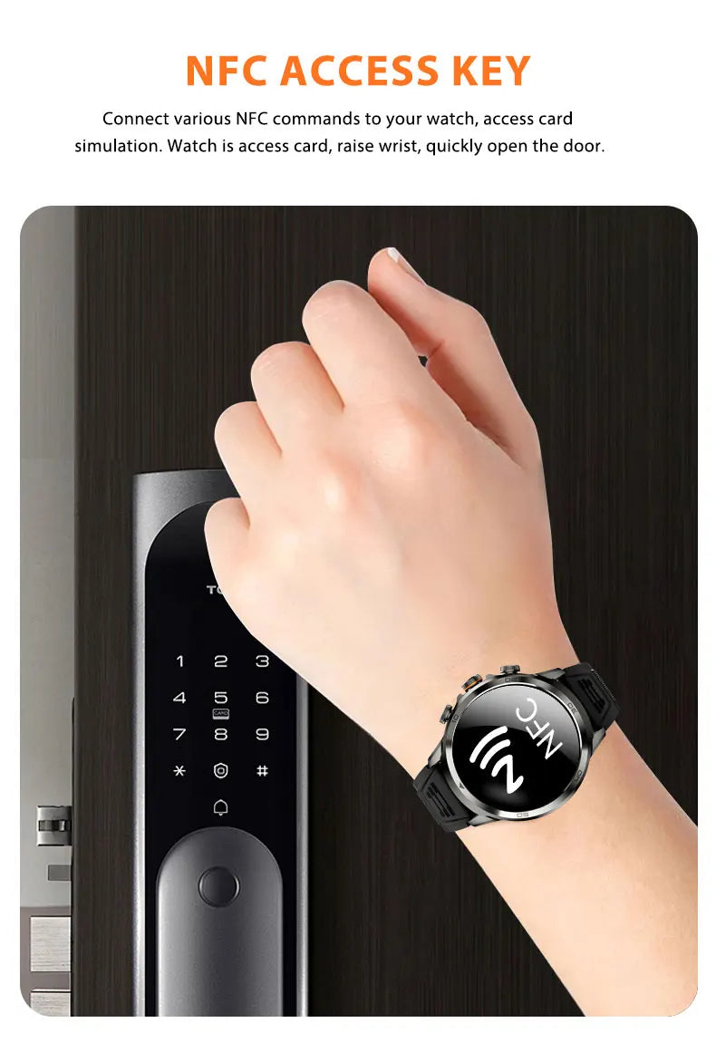 Original H19 4G Full Netcom 128GB Smartwatch Android 9.0 With Power Bank 1.95 inch Amoled Screen Camera GPS WIFI Smart Watch Men
