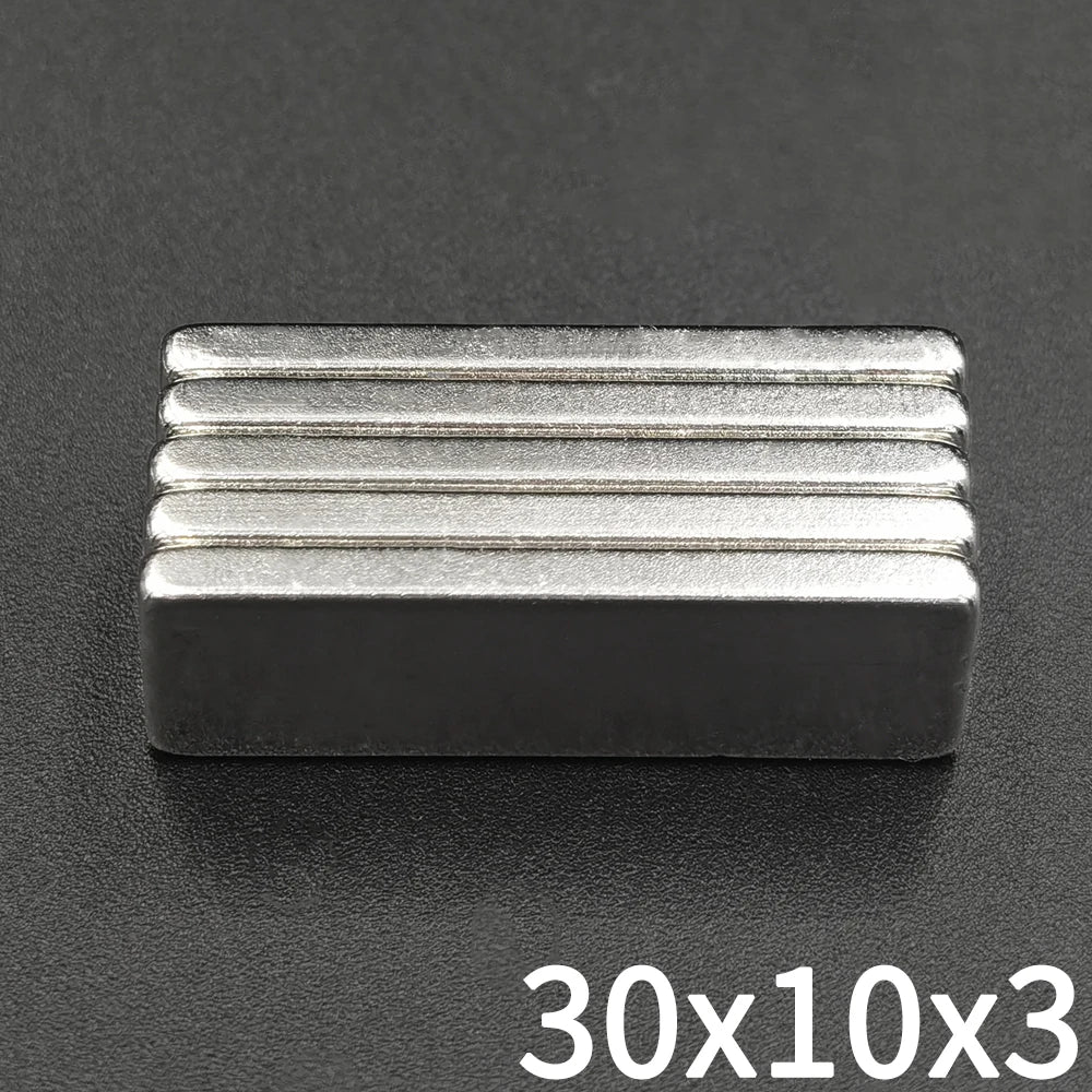 2/5/10/20/50/100Pcs 30x10x3 Block Powerful Neodymium Magnet 30mm X 10mm X 3mm Rectangular Super Strong Magnetic imanes 30*10*3