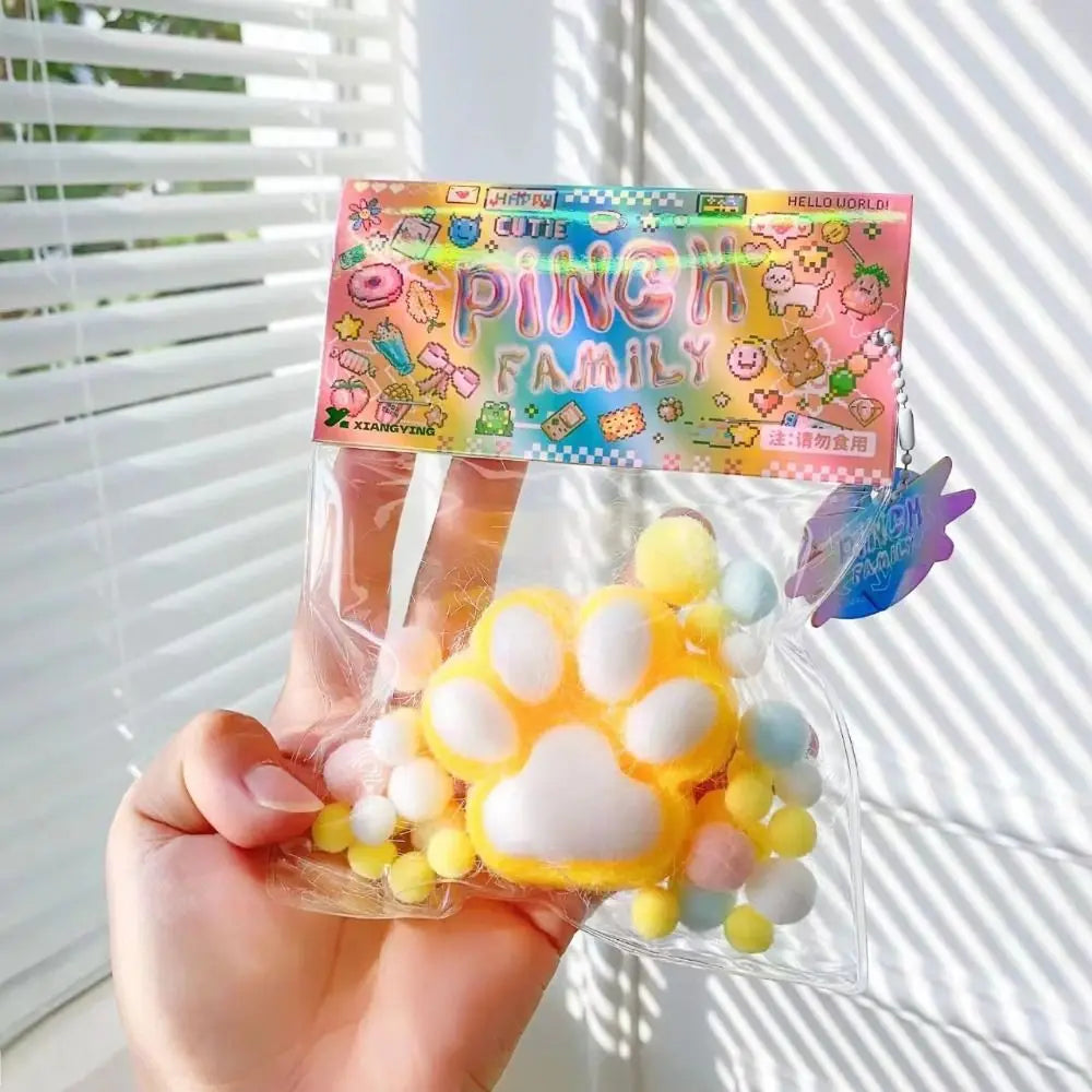 Squeeze Cat Paw Toys Pinching Cat Paw Decompressing Toy Soft Sticky Stress Relief Relax Toys