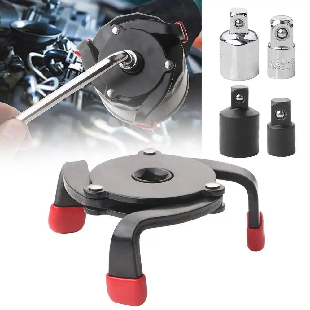 Car Oil Filter Wrench 3-Jaw Spanner Remover Repair Tools Oil Change Accessories Truck Trailer Off Road 4x4 Motorcycle Universal