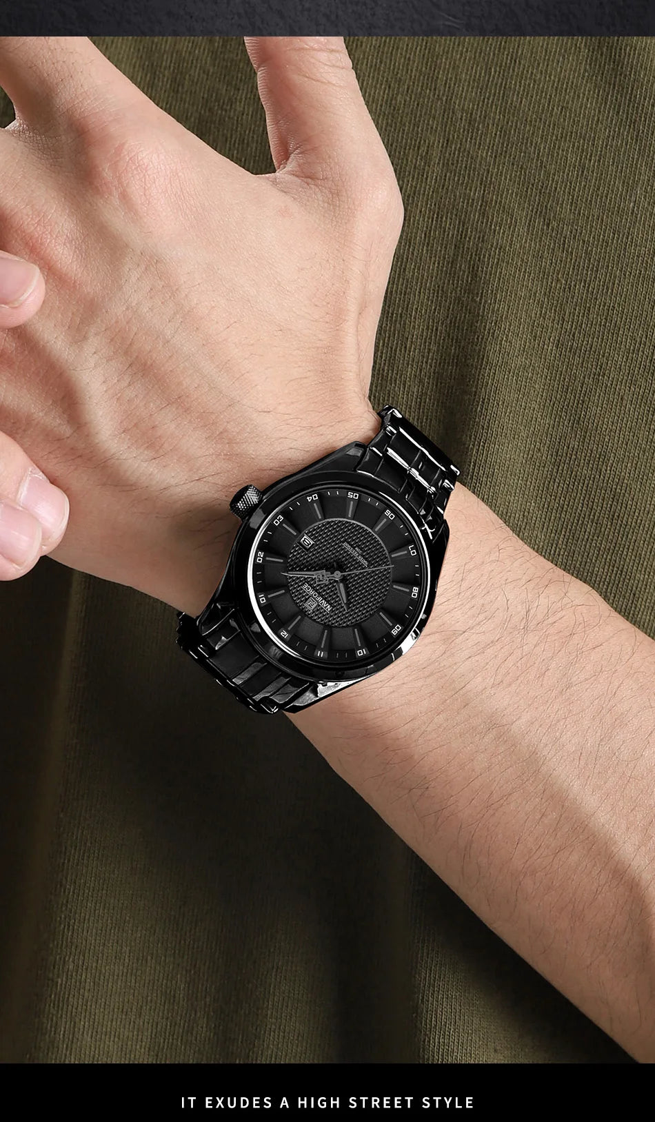 Top Brand NAVIFORCE Men's Watch Waterproof Quartz Business Casual Wristwaches Stainless Steel Strap Date Clock Relogio Masculino