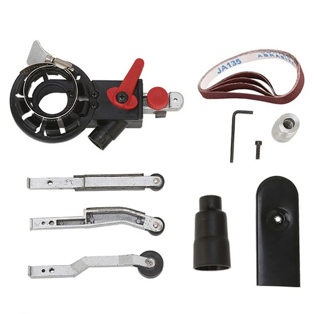 SI FANG Sander Machine Sanding Belt Adapter Head for Electric Angle Grinder Woodworking - Includes Multiple Sanding Belts