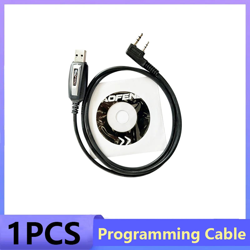 USB Programming Cable With CD for Baofeng UV-5R UV 888S UV-S9PLUS UV-13 16 17 21 Pro Quansheng UV-K5 5R Plus Walkie Talkie Radio