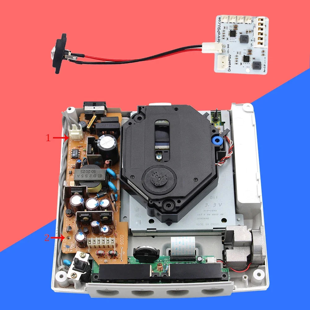 Rev2.0 Dream PSU 12V Power Supply Board Or/Power Plug Adapter For SEGA DreamCast Game Console Replacement Parts For Dream PSU