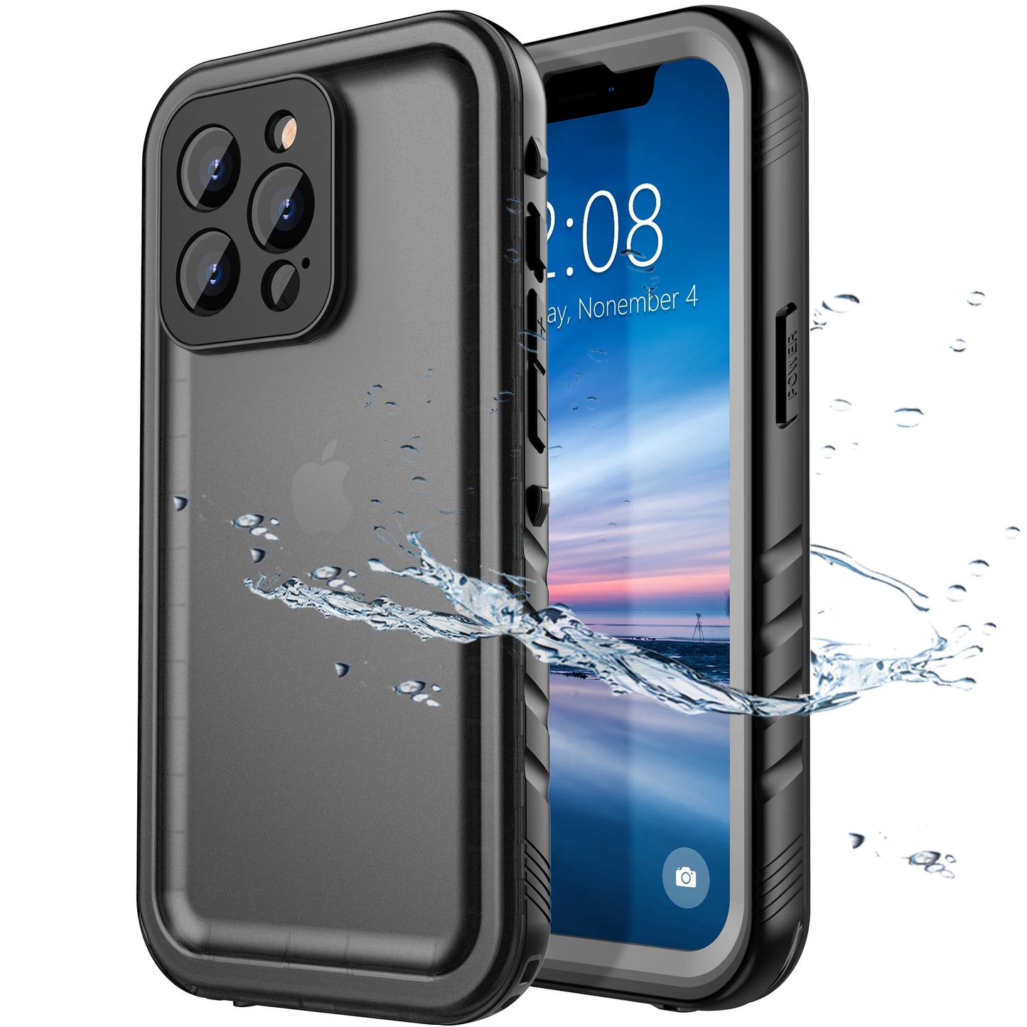 SPORTLINK Waterproof Case For iPhone 14 11 12 13 15 Pro Max Swimming Diving Case With Strap Full-Body Screen Camera Protector