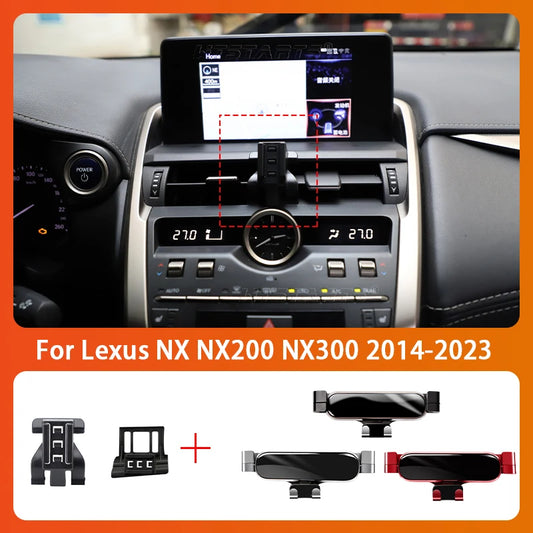 Car Mobile Phone Holder For Lexus NX NX200 NX300 2014-2023  360 Degree Rotating GPS Special Mount Support Bracket Accessories