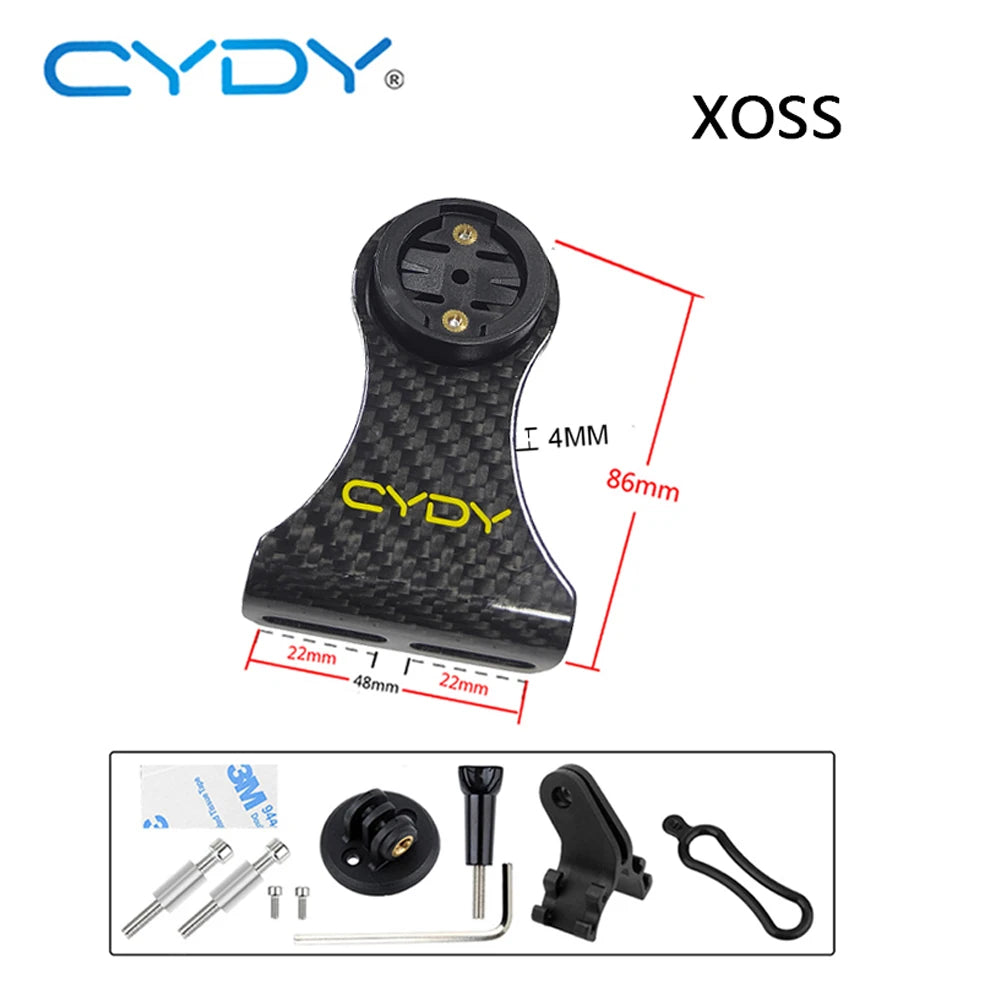 CYDY Carbon 3K Garmin Support For Bicycles Bryton Rider Whaoo Catey XOSS IGPSPORT MAGENE light holder MTB GPS Bike GOPRO Mount