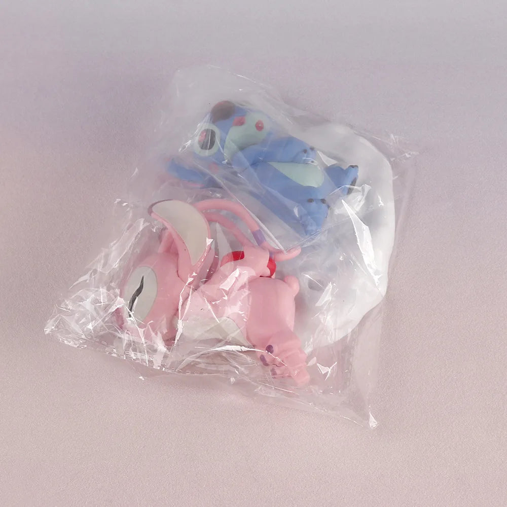 Disney Stitch Lovers Model Doll Angel Kissing Stitch Statue Desktop Display Figurines Ornaments Valentine's Day girlfriend Gifts