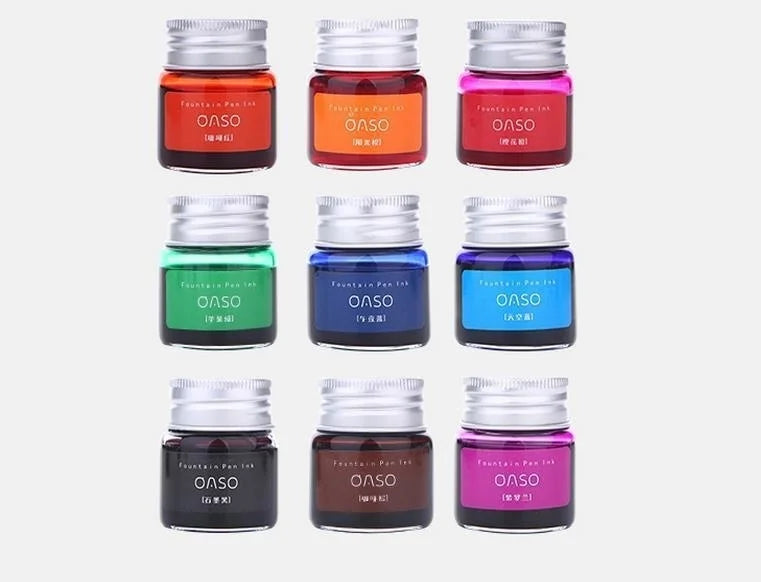 20ml Smooth Colorful Liquid Ink Bright Comics Ink Refill Without Fountain Pen Ink Pen Carbon Office School Stationery 03826