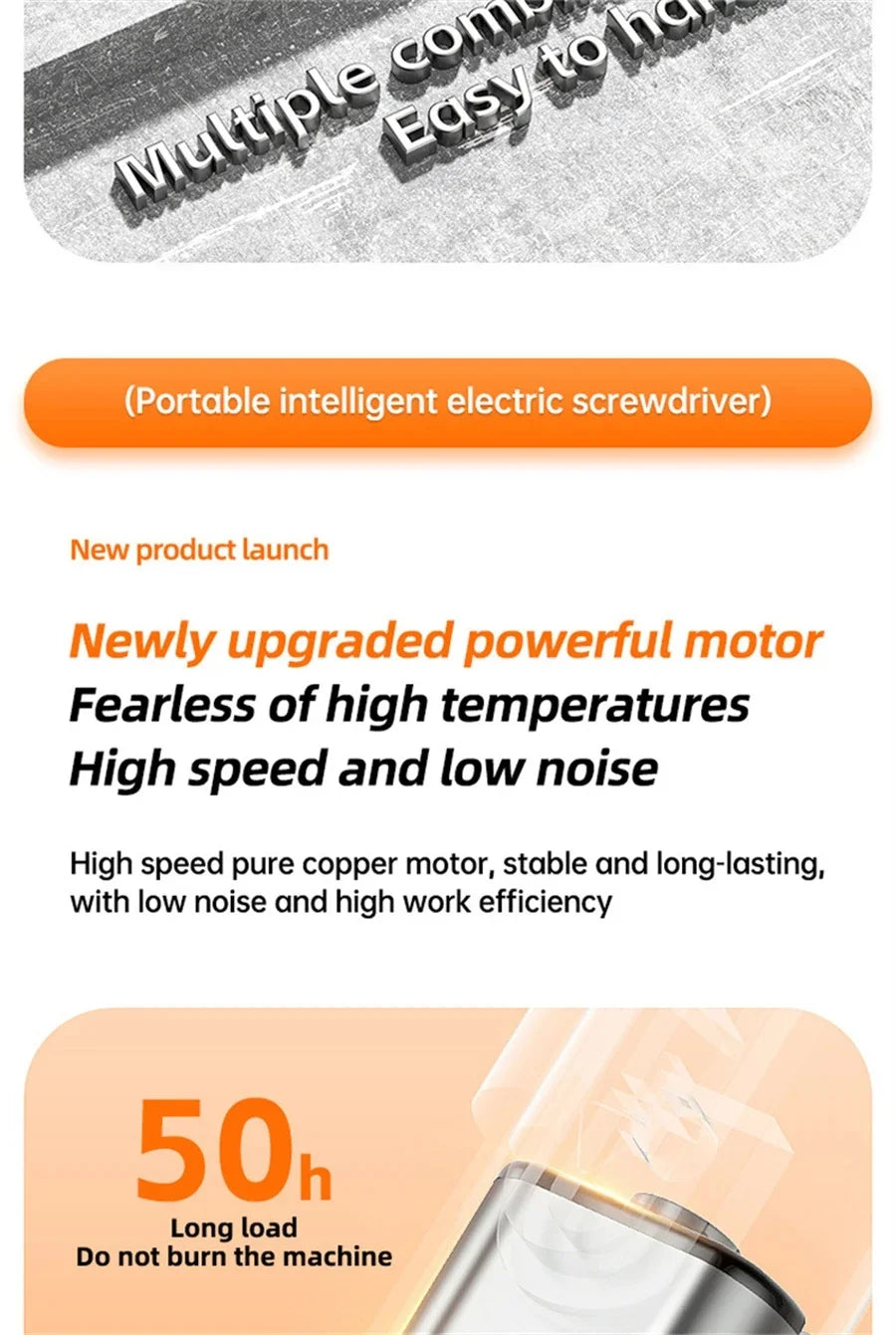 Type-c Electric Screwdriver Set Precision Power Tools Rechargeable Wireless Mini Small Bits for Mobile Cell Computer Repairs CRV