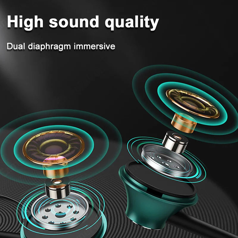 HiFi USB Type C Headphone Bass Stereo Volume Control Earbud  Mic 3.5mm Wired Earbuds For Galaxy Samsung S24 S23 Xiaomi Computer