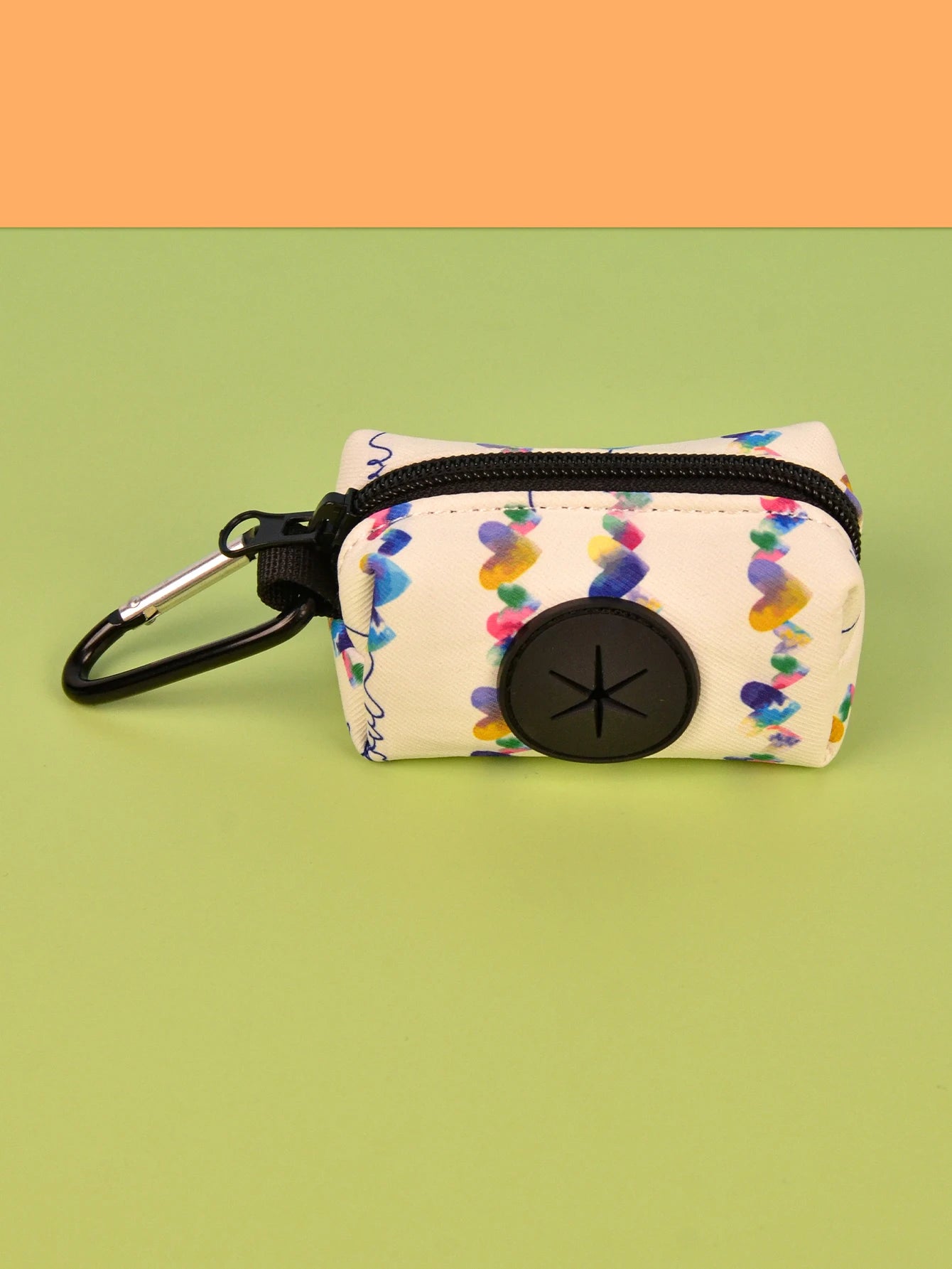 Rainbow Print Fashion Design Dog Poo Bag Holder For Dog Leash Attachment (Without Poo Bag And Leash)