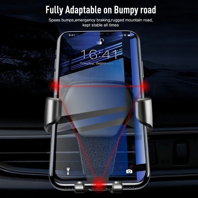 Universal Gravity Auto Phone Holder Car Air Vent Clip Mount Mobile Phone Holder Cell Phone Stand GPS Support For iPhone Samsung